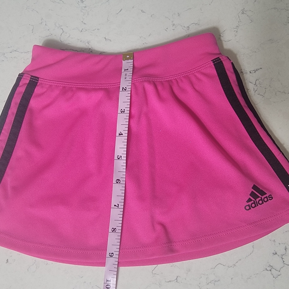 Adidas hot pink with black stripes skort skirt size 2T - Picture 6 of 8